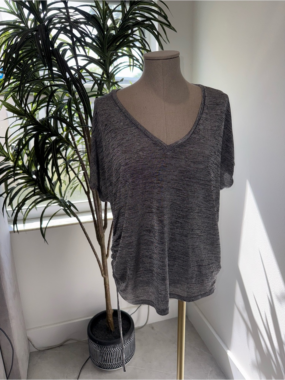 Express V-Neck Short Sleeve Women's Top